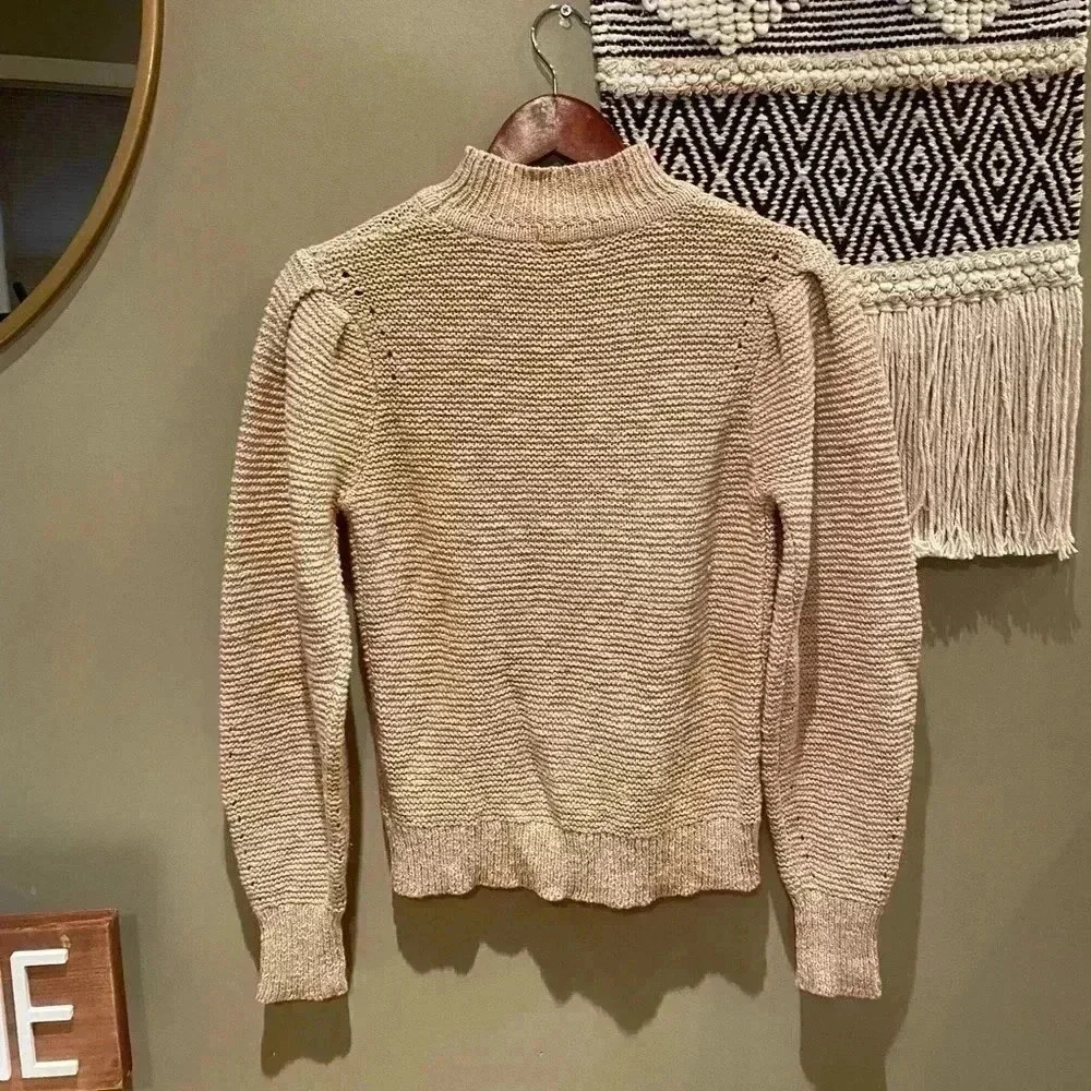 LUSH TAUPE TAN KNOT SWEATER S